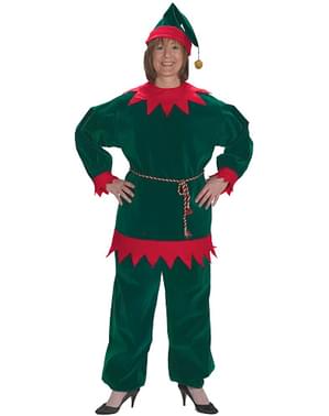 Fato de elfo natalício tradicional para adulto