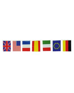 סט דגלים בינלאומיים גדולים 50 מטר
