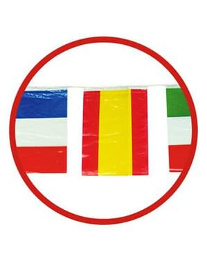 Guirlande 50 m. Grands drapeaux Internationaux