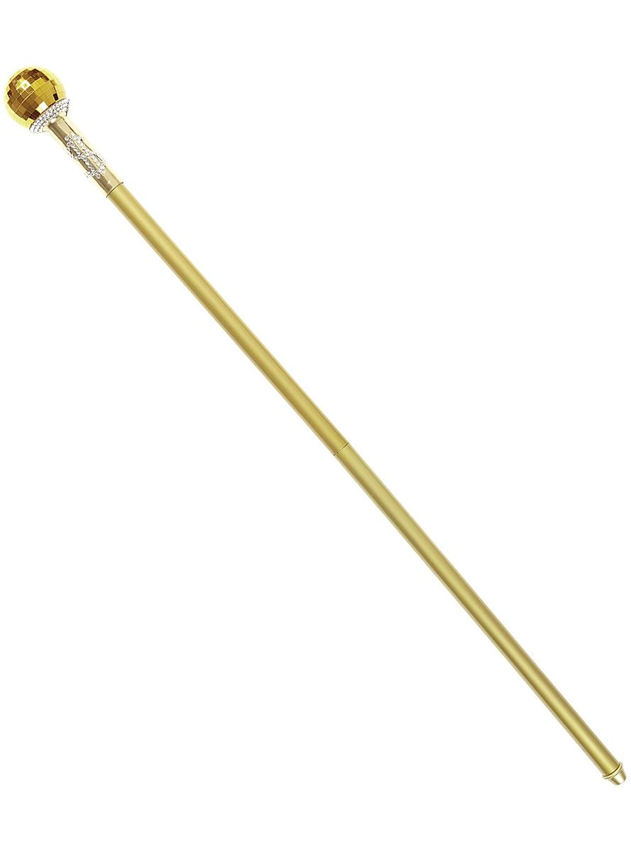 Foldable Golden Pimp cane. Express delivery Funidelia