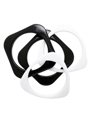 Set de 4 pulseras disco para mujer