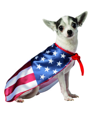 USA Flagg Kostyme Hund