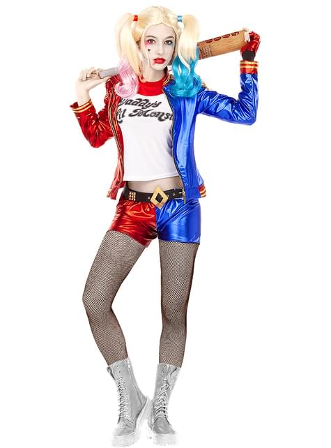mat Gooi Verslagen Harley Quinn kostuum voor vrouwen - Suicide Squad | Funidelia