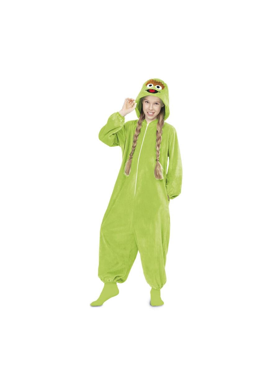 Oskar aus der Mülltonne Sesamstraße Onesie Kostüm für Kinder