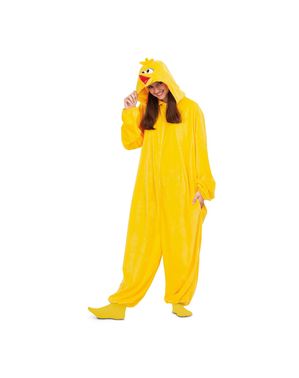 Big Bird iz Sesame Street Onesie kostum za odrasle