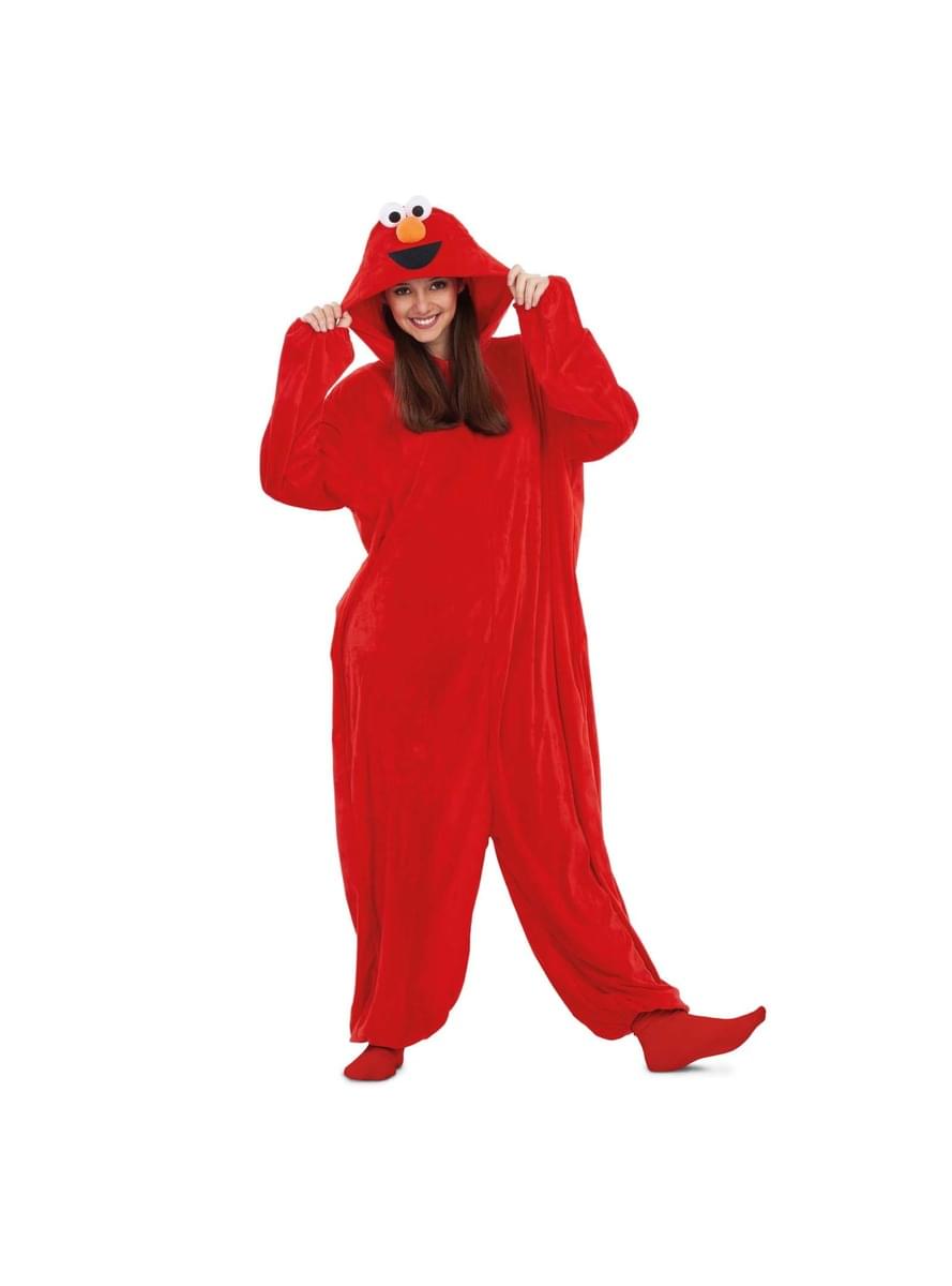 Elmo Sesamstraße Onesie Kostüm basic für Erwachsene | Funidelia