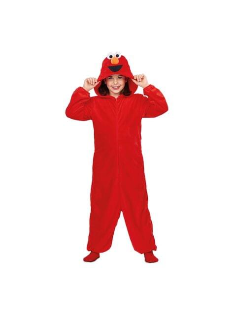 Duwen cijfer Geweldige eik Elmo uit sesamstraat Basis Onesie kostuum voor kinderen. Volgende dag  geleverd | Funidelia