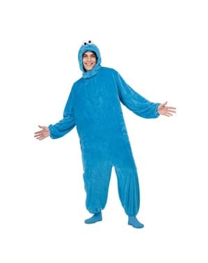 Cookie Monster fra Sesame Street basic kostyme til voksne