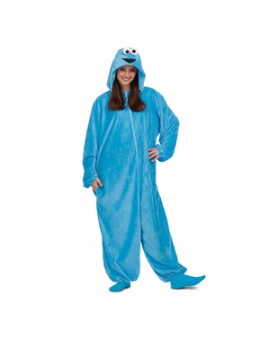 Cookie Monster з Вулиці Сезам Onesie Костюм для дорослих