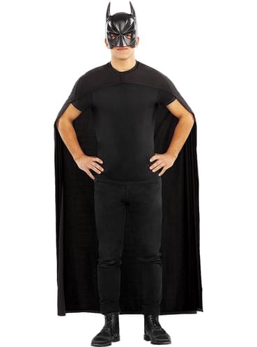 Fracción Mesa final carpeta Kit Batman para hombre: capa y máscara de Batman | Funidelia