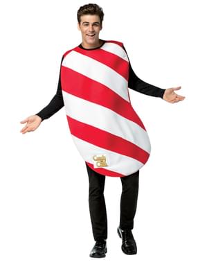 Costum bomboană roșu și alb Candy Crush pentru adult