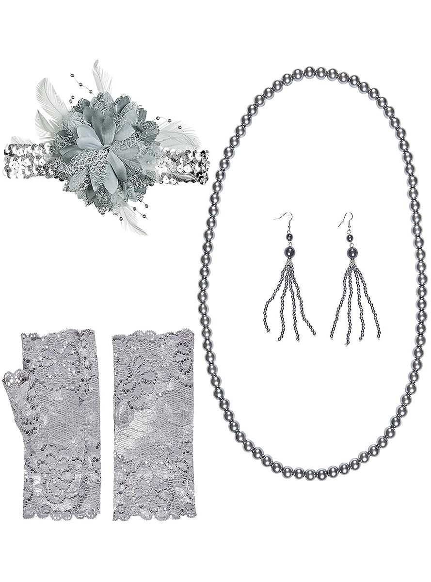 Set accessoarer charleston 20-tal dam
