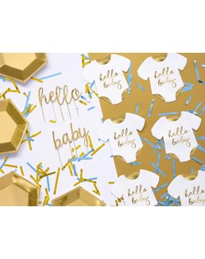 20 serviettes Hello Baby (16x16 cm) Baby Shower - Little Party