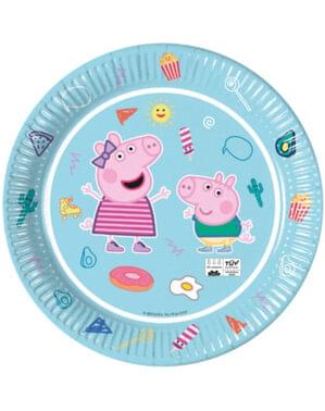 8 Pepper Pig Feestborden (23 cm)