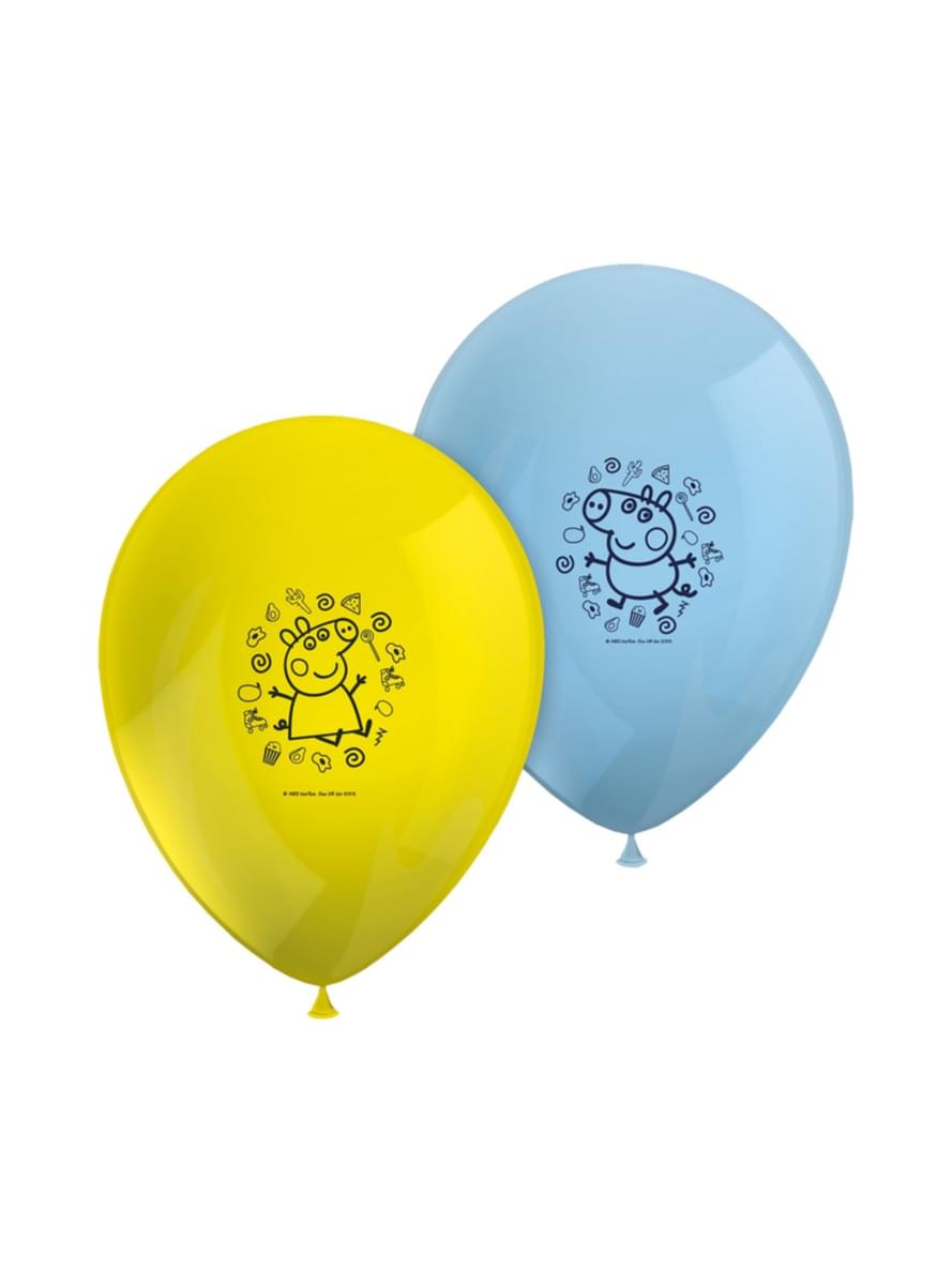 8 Peppa Wutz Luftballons verschiedene Farben
