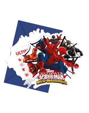 6 convites Ultimate Spider-Man: Web Warriors
