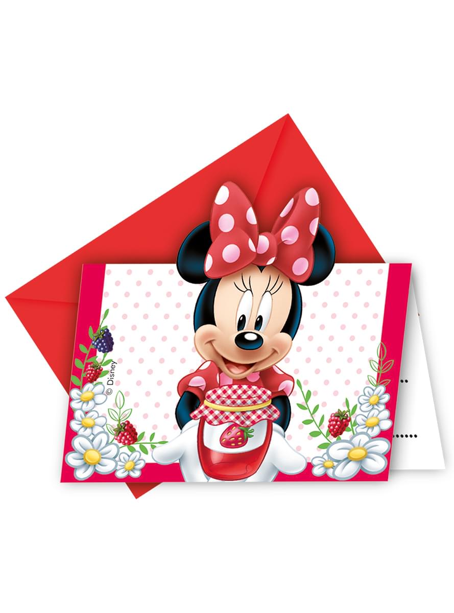 6 invitaciones Minnie Jam Packed with Love