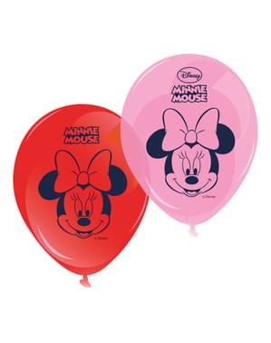 8 balões Minnie Café (30 cm)