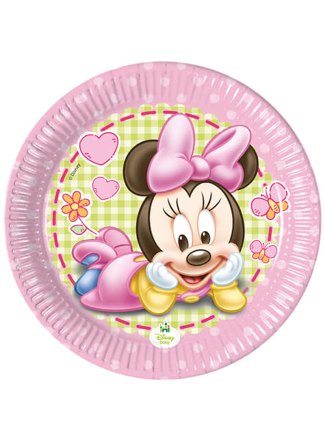 8 assiettes Baby Minnie 20 cm