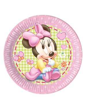 8 assiettes Baby Minnie 23 cm
