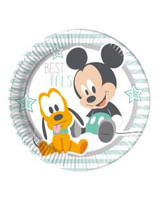 Set of 8 Infant Mickey Plates