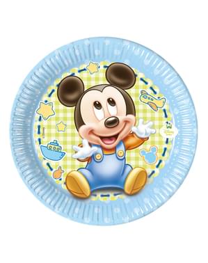 8 pratos Baby Mickey (20 cm) - Baby Mickey