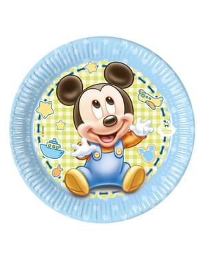 8 Bebek Mickey 20cm Tabak Takımı