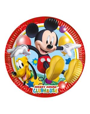 8 farfurii Mickey (23 cm) - Clubhouse