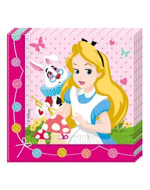 Set of 20 Alice in Wonderland Napkins