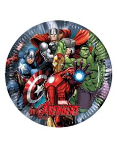 Sett med 8 The Avengers Power 23cm Tallerken