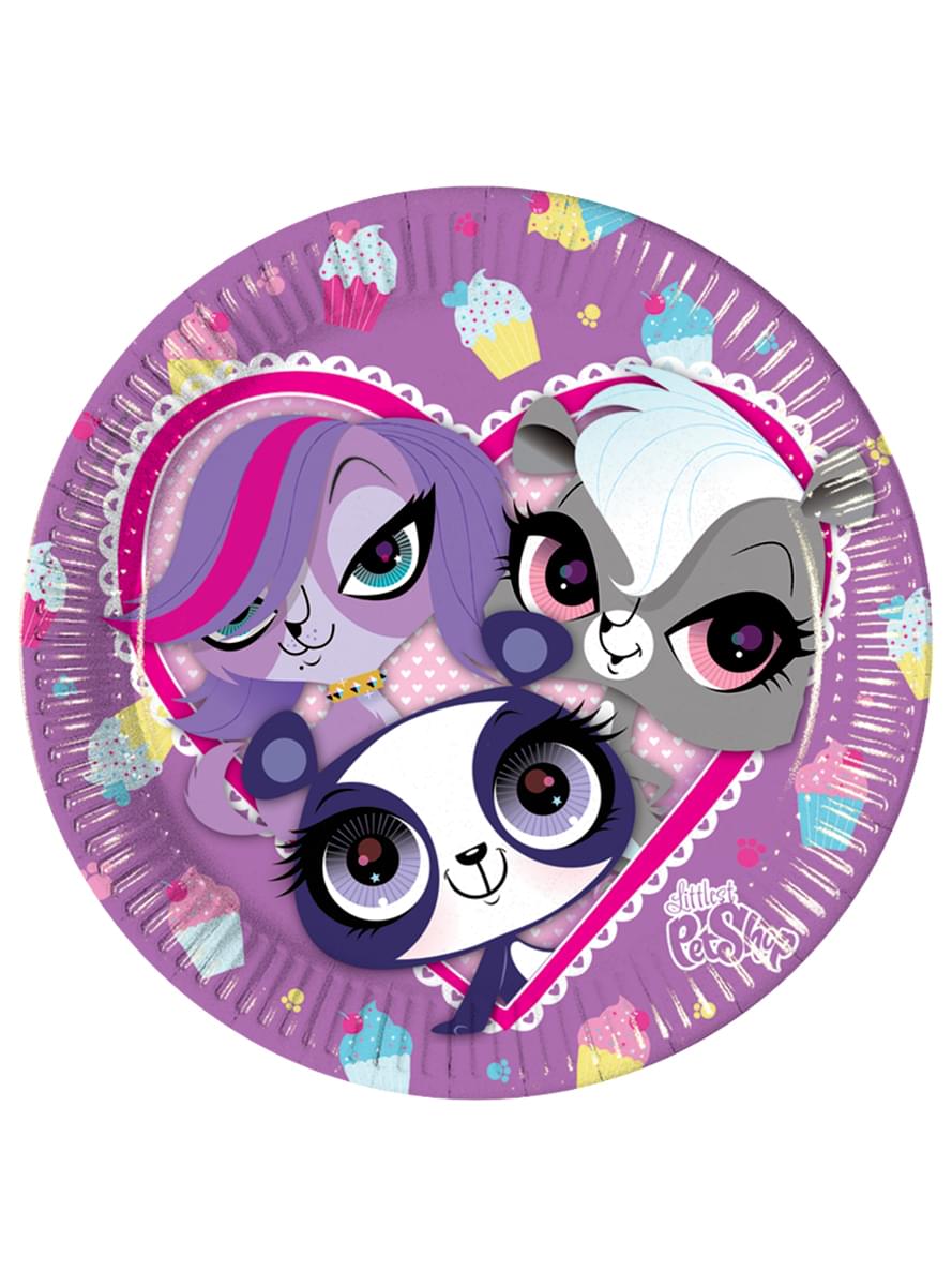 8 assiettes Littlest Pet Shop Cupcake 23 cm