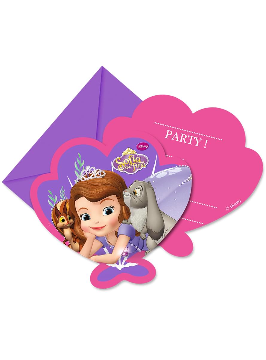 6 invitații Prințesa Sofia