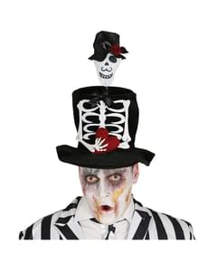 Cartola com esqueleto da morte mexicana para homem