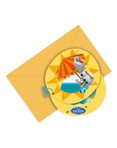 Sett med 6 Olaf Sommer Invitasjoner