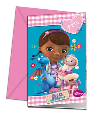 Inbjudningskort 6 pack Doktor McStuffins