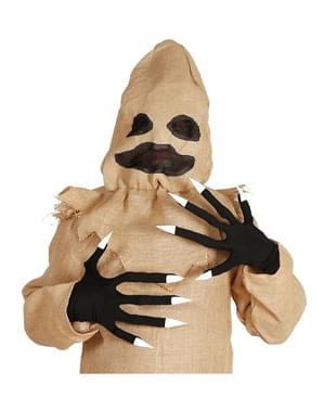 Luvas com unhas de Halloween para adulto