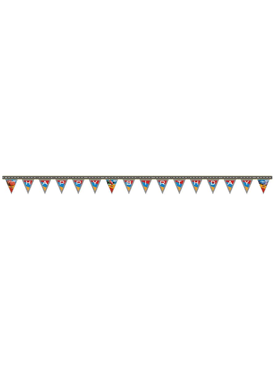 Cars Formula Happy Birthday Banner