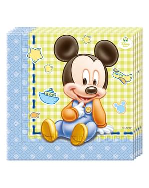 Set van 20 servetten Baby Mickey