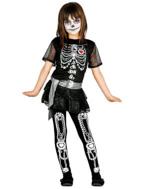 Tag der Toten Skelett Kostüm für Mädchen