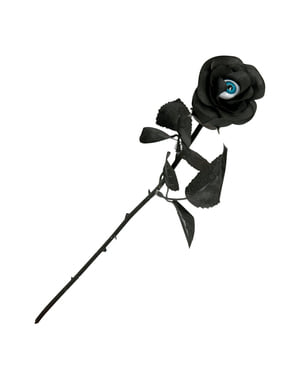 Rose noir avec œil