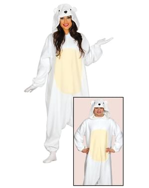 Polarbär Onesie Kostüm für Erwachsene