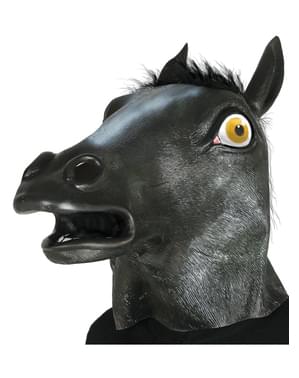 Máscara de cavalo preto para adulto