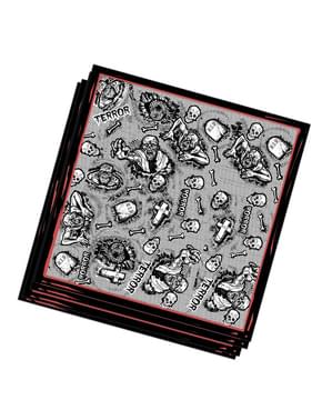 20 șervețele Halloween zombie