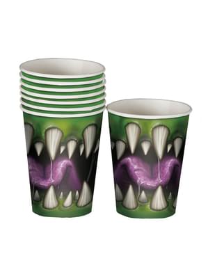 8 gobelets de morsure mutante Halloween