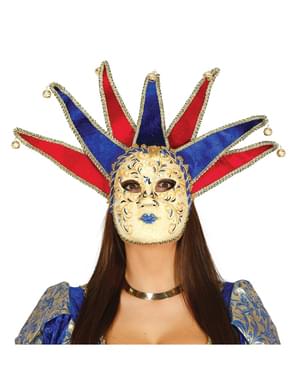 Máscara veneciana con cascabeles para mujer