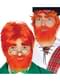 남자의 빨간 머리 가발과 수염