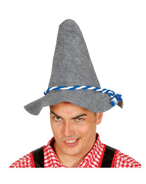 Chapéu de tirolês em forma de cone para adulto