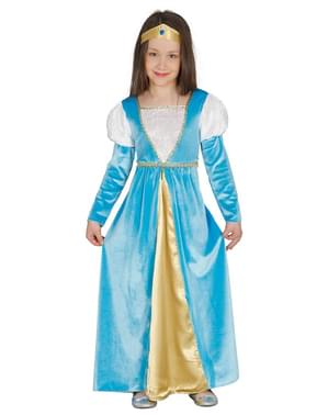 Kızın Ortaçağ Prenses Kostümü
