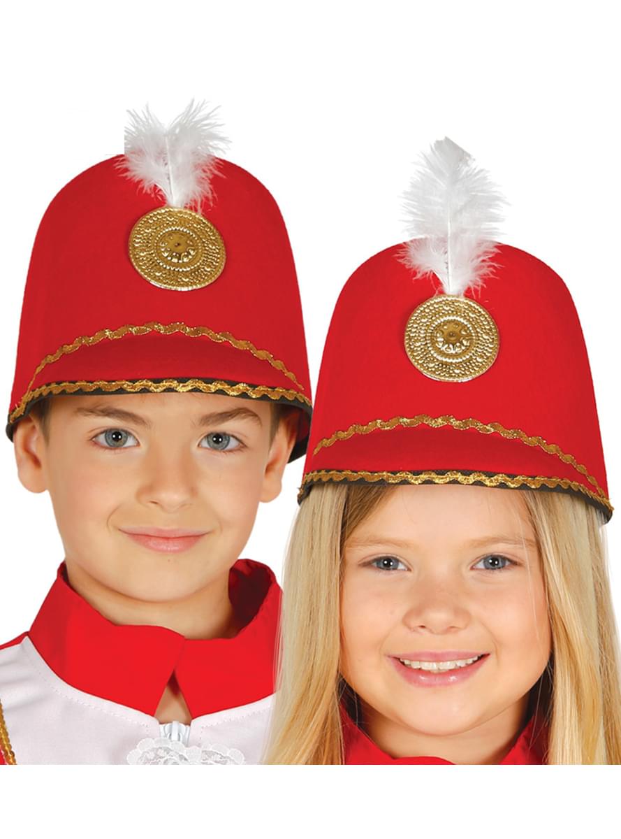 Chapéu de majorette vermelho infantil