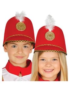 Chapéu de majorette vermelho infantil